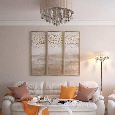 Opciones de iluminación de la sala de estar